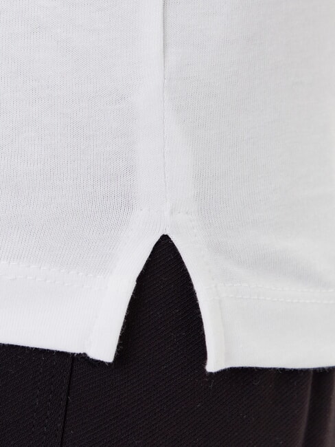 PEARLS LOVE TRIANGLE T-shirt avec imprimé et applications blanc pur - T-shirt