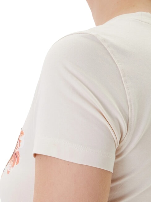 TRIANGLE FLOWERS T-shirt extensible avec imprimé fard à joues vanille - T-shirt