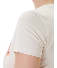 GUESS TRIANGLE FLOWERS T-shirt extensible avec imprimé fard à joues vanille - T-shirt - 4