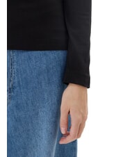 GUESS EMBRO SCRIPT LOGO T-shirt à manches longues avec logo et strass jetbla - T-shirt - 4