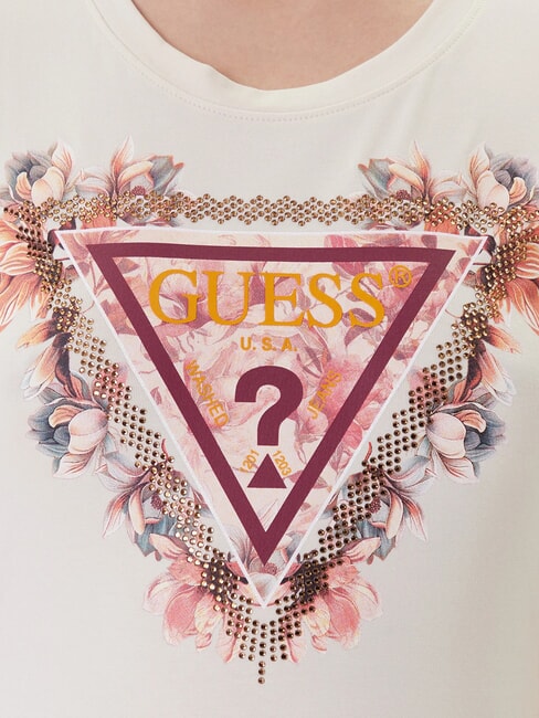 TRIANGLE FLOWERS T-shirt extensible avec imprim&eacute; fard &agrave; joues vanille - T-shirt