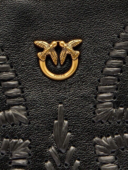 HALF MOON BABY Sac à bandoulière noir-or antique - Sacs pour Femme