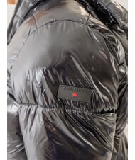 CANADIAN MINGAN Doudoune courte brillante à capuche noir brillant recyclé - Doudounes femme - 3