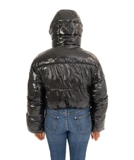 CANADIAN MINGAN Doudoune courte brillante à capuche noir brillant recyclé - Doudounes femme - 2