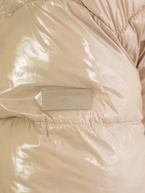 SUMMERSIDE Doudoune courte brillante chèvre brillante recyclée - Doudounes femme