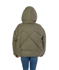 CANADIAN EUGENIE Doudoune courte en satin avec capuche nuit des olives - Doudounes femme - 2