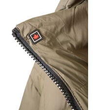 CANADIAN EUGENIE Doudoune courte en satin avec capuche nuit des olives - Doudounes femme - 4