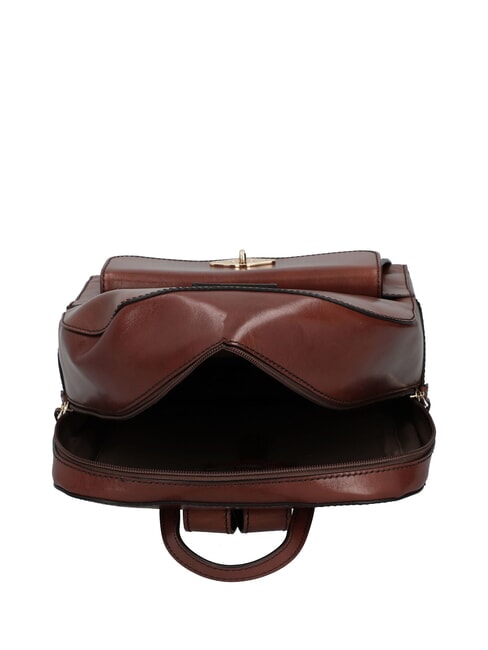 BARBARA Sac à dos en cuir lisse MARRON - Sacs pour Femme