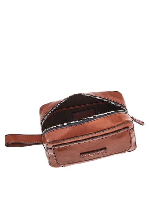 ALBERTO Trousse de beauté en cuir Marron / Ruthénium - Trousses