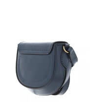 THE BRIDGE BETTINA Mini sac porté épaule en cuir céruléen avec abb doré - Sacs pour Femme - 3
