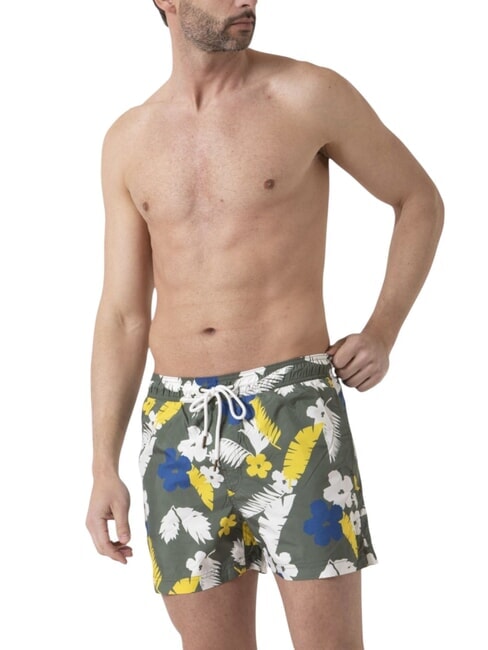 CLASSIC PRINT Costume de plage pour homme militaire / jaune - Maillots de bain