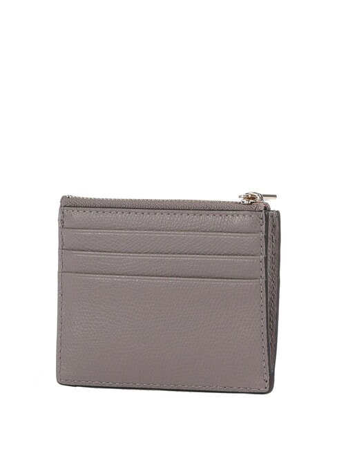 CAMELIA Porte-cartes / porte-monnaie en cuir stuc gris - Portefeuilles Femme