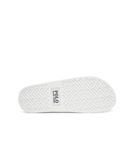 RALPH LAUREN POLO SLIDE Chaussons céramique blanche - Chaussures unisexe - 6
