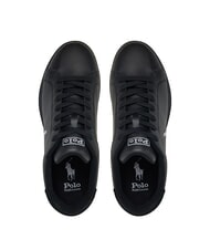 RALPH LAUREN HERITAGE COURT II  Baskets en cuir PP noir/gris doux - Chaussures unisexe - 5