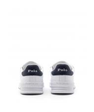 RALPH LAUREN HERITAGE COURT II NAPPA Baskets en cuir pour hommes blanc / marine newport pp - Chaussures Homme - 3
