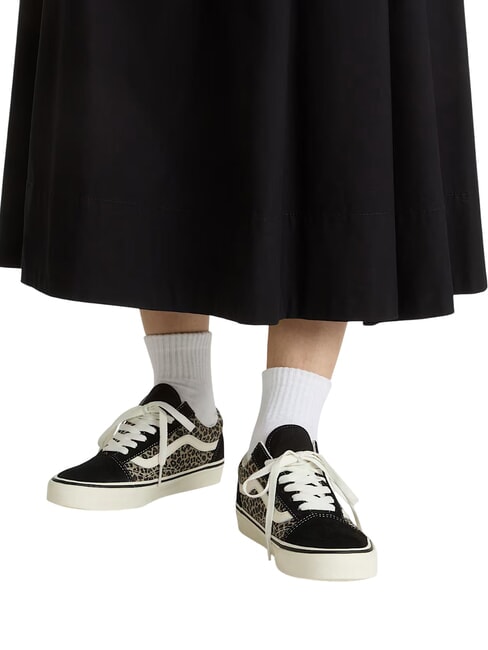 OLD SKOOL COLOR THEORY Baskets en toile noir/léopard - Chaussures unisexe