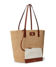 RALPH LAUREN BRIE 31 Sac de courses en paille avec pochette - Sacs pour Femme