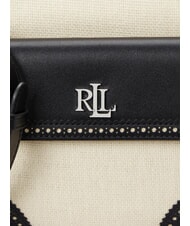 RALPH LAUREN MARCY Sac photo en paille avec poche naturel clair/noir - Sacs pour Femme - 4
