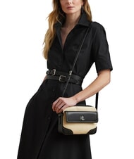 RALPH LAUREN MARCY Sac photo en paille avec poche naturel clair/noir - Sacs pour Femme - 6