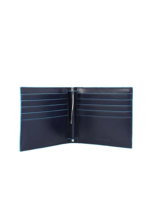 BLUE SQUARE Portefeuille en cuir bleu - Portefeuilles Homme