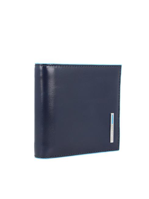 BLUE SQUARE Portefeuille en cuir bleu - Portefeuilles Homme