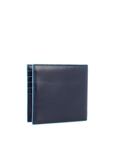 BLUE SQUARE Portefeuille en cuir bleu - Portefeuilles Homme