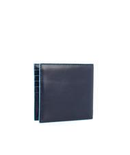 PIQUADRO BLUE SQUARE Portefeuille en cuir bleu - Portefeuilles Homme - 5