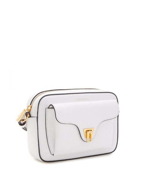 BEAT SOFT Mini sac en cuir textur&eacute; blanc brillant - Sacs pour Femme