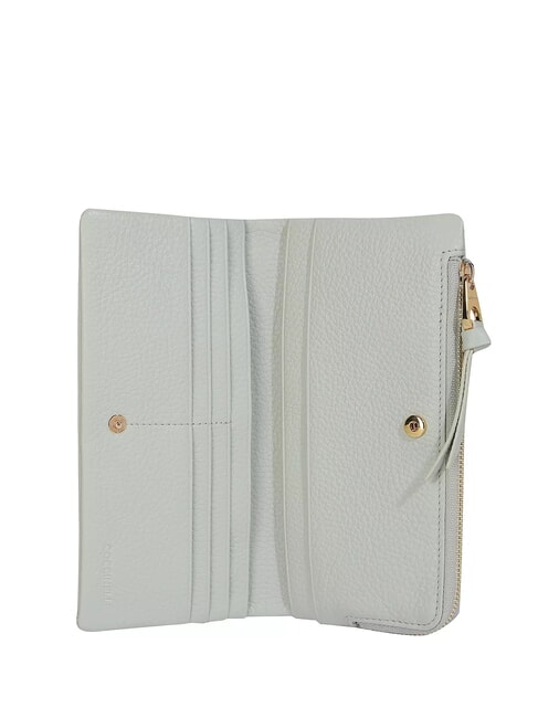 SOFTY Portefeuille en cuir grainé vert céladon - Portefeuilles Femme