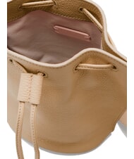 COCCINELLE HYLE Mini sac seau à bandoulière en cuir beige frais - Sacs pour Femme - 3