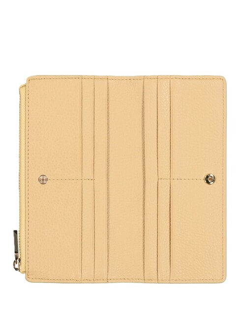 METALLIC SOFT Porte-feuille en cuire beige frais - Portefeuilles Femme