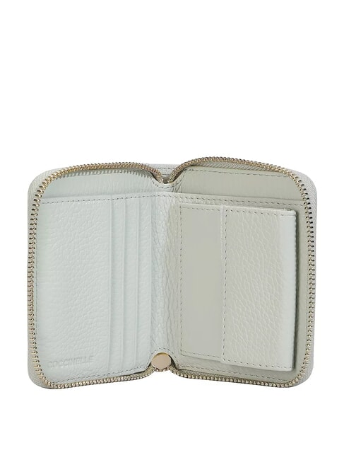 METALLIC SOFT Petit portefeuille en cuir vert céladon - Portefeuilles Femme