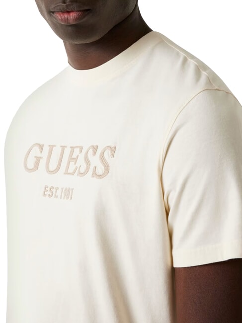 BOX LOGO T-shirt avec logo brodé blanc perle - T-shirt