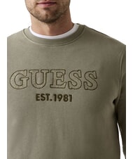 GUESS BEAU  Sweat-shirt à col rond vert moussu - Pulls molletonnés - 3