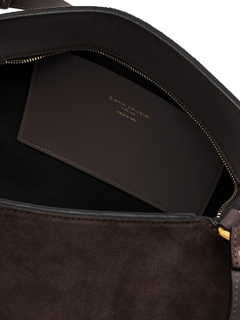 BLOOM  Sac à bandoulière en cuir moka - Sacs pour Femme