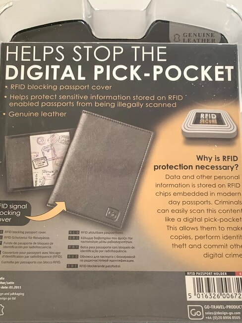 GO  Étui à passeport en cuir noir - Accessoires Voyage