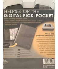 GO TRAVEL GO  Étui à passeport en cuir noir - Accessoires Voyage - 4