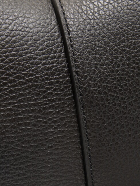 HELENA ROUND Sac en cuir avec double bandoulière Noir - Sacs pour Femme