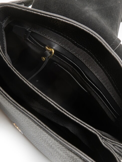 HELENA ROUND Sac en cuir avec double bandoulière Noir - Sacs pour Femme