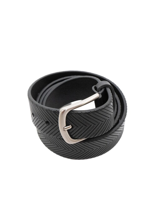 ZIGZAG Ceinture en cuir raccourcissable noir - Ceintures