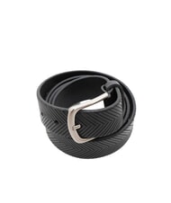 SPALDING ZIGZAG Ceinture en cuir raccourcissable noir - Ceintures - 3