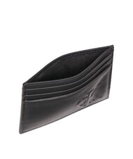 CALVIN KLEIN SCULPTED IMPRESSION Porte-cartes de crédit plat en cuir sur noir - Portefeuilles Homme - 3