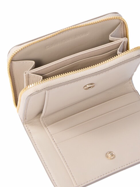 CKJ MINIMAL MONOGRAM Portefeuille en cuir moyen château - Portefeuilles Femme