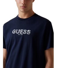 GUESS BSC EMBROIDERY LOGO T-shirt en coton avec logo brodé bleu intelligent multi - T-shirt - 3