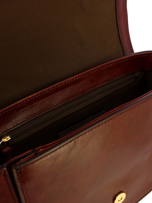 BENEDETTA  Mini sac bandouli&egrave;re en cuir MARRON - Sacs pour Femme
