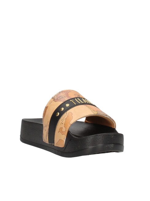 GEO  Chaussons beige/noir géo - Chaussures Femme