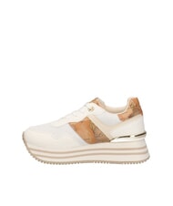ALVIERO MARTINI PRIMA CLASSE GEO JR Baskets &agrave; plateforme Blanc / Beige G&eacute;o - Chaussures Femme - 3