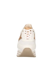ALVIERO MARTINI PRIMA CLASSE GEO JR Baskets &agrave; plateforme Blanc / Beige G&eacute;o - Chaussures Femme - 4