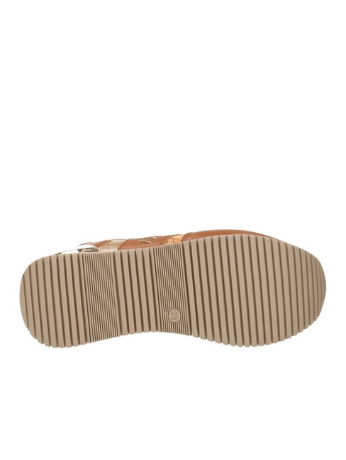 GEO JR Baskets &agrave; plateforme avec logo lat&eacute;ral Cuir / Beige G&eacute;o - Chaussures Femme