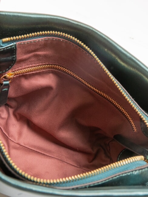 CAMPIONARIO - BOHEME PEPITA Mini sac en cuir m&eacute;tallis&eacute; feuilles de chou fris&eacute; - Sacs pour Femme